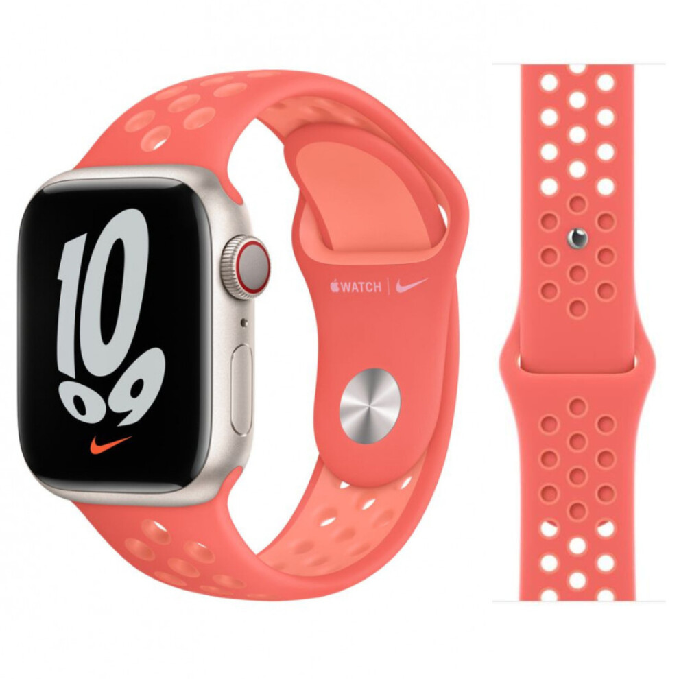 Apple Nike Sport Band Strap (45mm) - Magic Ember/Crimson Bliss