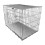 HugglePets (Silver, Medium) HugglePets Dog Cage with Metal Tray 2