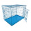 HugglePets (Blue, Medium) HugglePets Dog Cage with Metal Tray 6