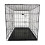 HugglePets (Black, Medium) HugglePets Dog Cage with Metal Tray 9