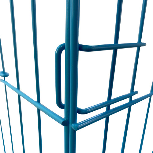 HugglePets (Blue, Medium) HugglePets Dog Cage with Metal Tray 2