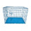 HugglePets (Blue, Medium) HugglePets Dog Cage with Metal Tray 8