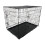 HugglePets (Black, Medium) HugglePets Dog Cage with Metal Tray 1