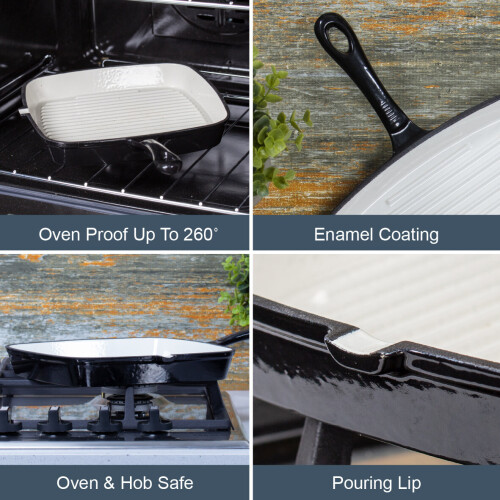 (Black) Blackmoor 24cm Cast Iron Griddle Pans 2