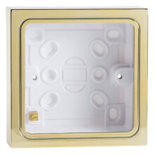 Varilight YBS/B Chrome Effect Moulded Pattress Box 1 Gang