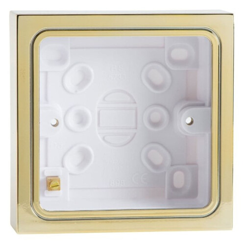 Varilight YBS/B Chrome Effect Moulded Pattress Box 1 Gang