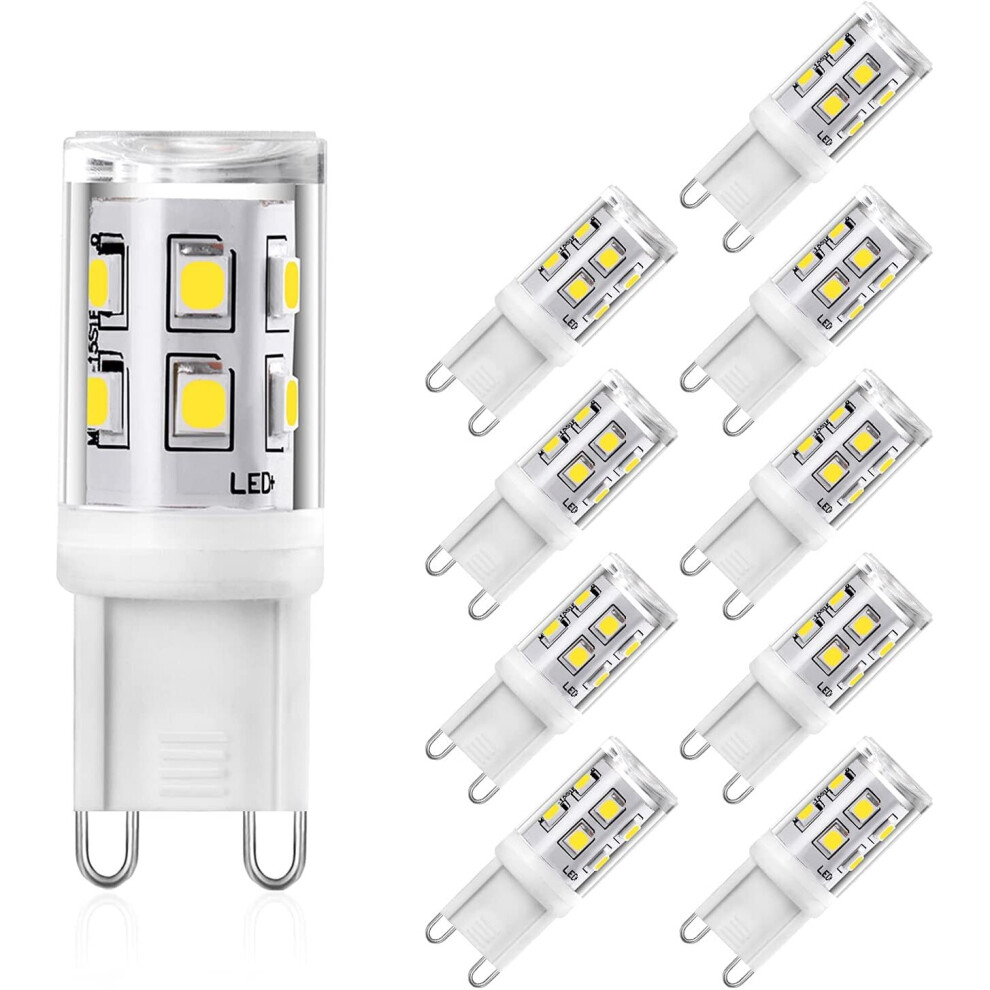 G9 LED Light Bulb 2W Natural White 4000K, G9 20W 25W Halogen Bulbs Replacement, Non Dimmable, G9 Pin Base Light Bulb, AC220-240V, 360?Beam Angle, 10
