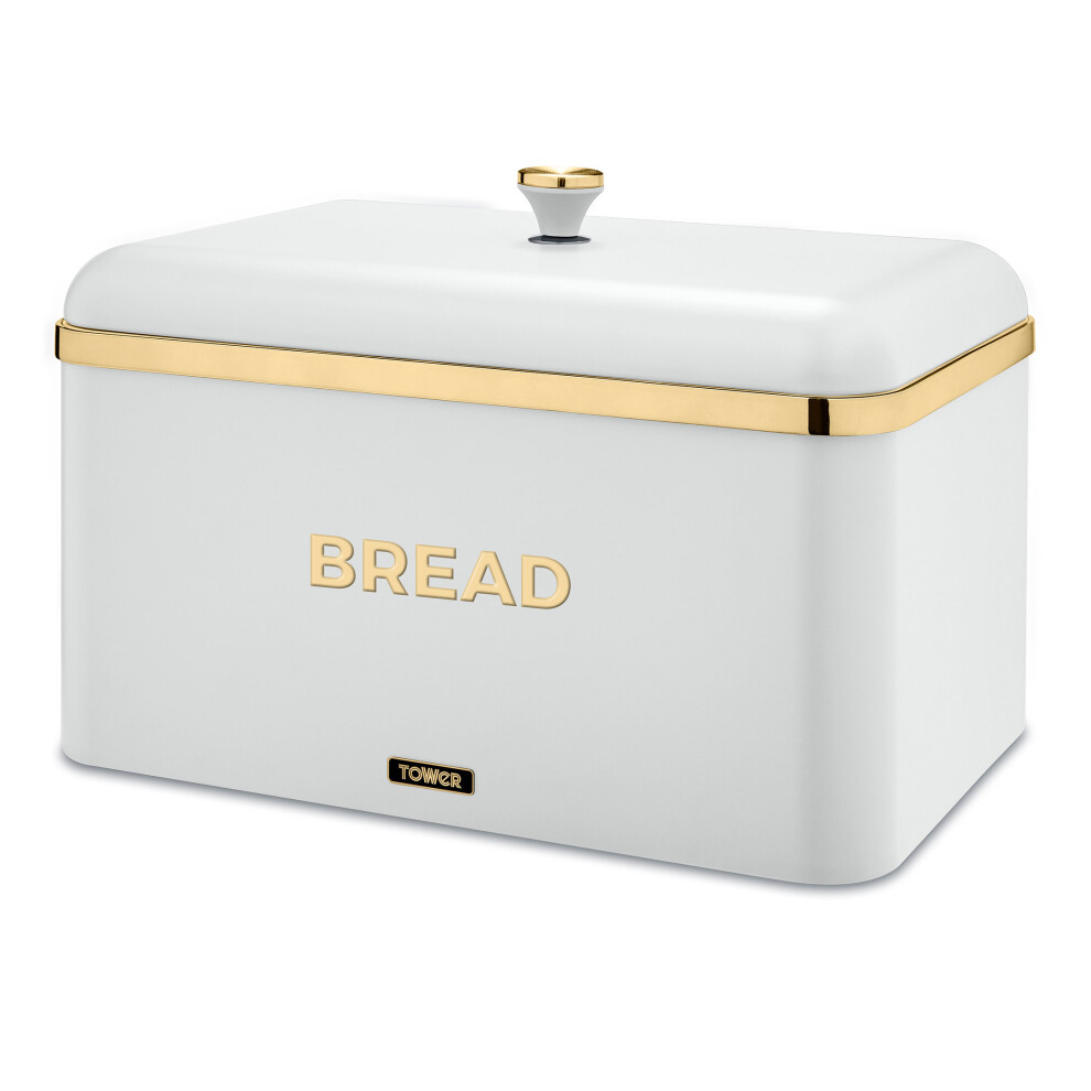 Tower T826130WHT Cavaletto Bread Bin - Optic White