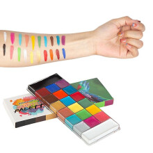 Face Body Paint Palette 20 Colors Non Toxic Makeup Paint Palette For Halloween
