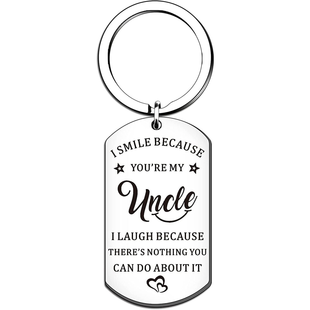 QMVMV Uncle Keyring Uncle Gifts Christmas Thanksgiving Birthday Gift for Uncle from Niece Nephew