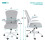 ELECWISH (Grey) Ergonomic Office Chair Computer Desk Task Seat 3