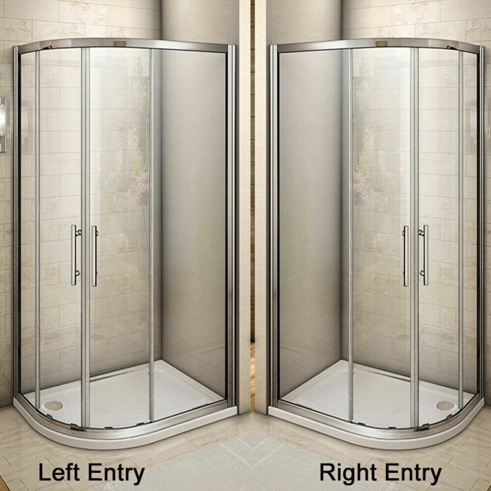 Aica (1200X800mm Right Tray) Offset Quadrant Shower Enclosure Corner Cubicle Door And Tray