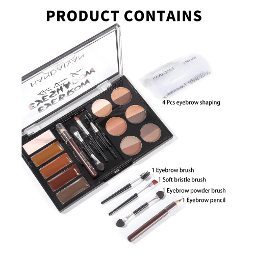Eyebrow Palette Set Waterproof Eyebrow Powder Palette Makeup Set With Tools 1