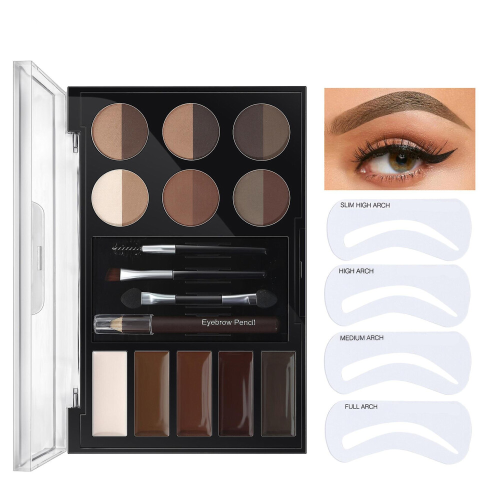 Not,Specified Eyebrow Palette Set Waterproof Eyebrow Powder Palette Makeup Set With Tools