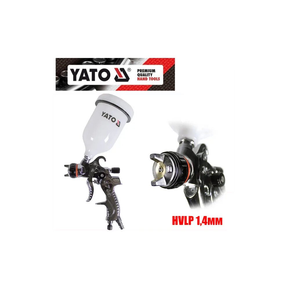 Yato Yt-2340, Professional Hvlp Air Spray Gun With Fluid Cup 1,4 Mm; 0.6 L