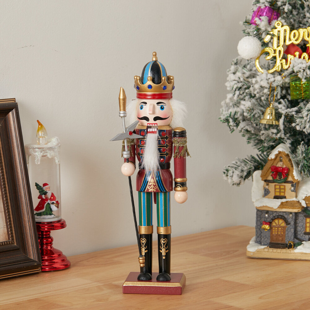 Living And Home Wooden Nutcracker Soldier Figurine Christmas Ornament