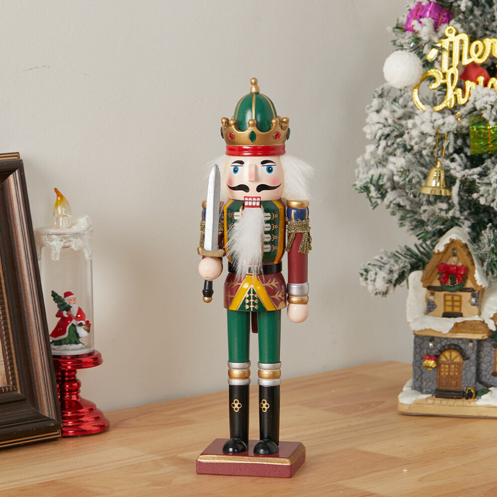 Living And Home Wooden Nutcracker Soldier Figurine Christmas Ornament
