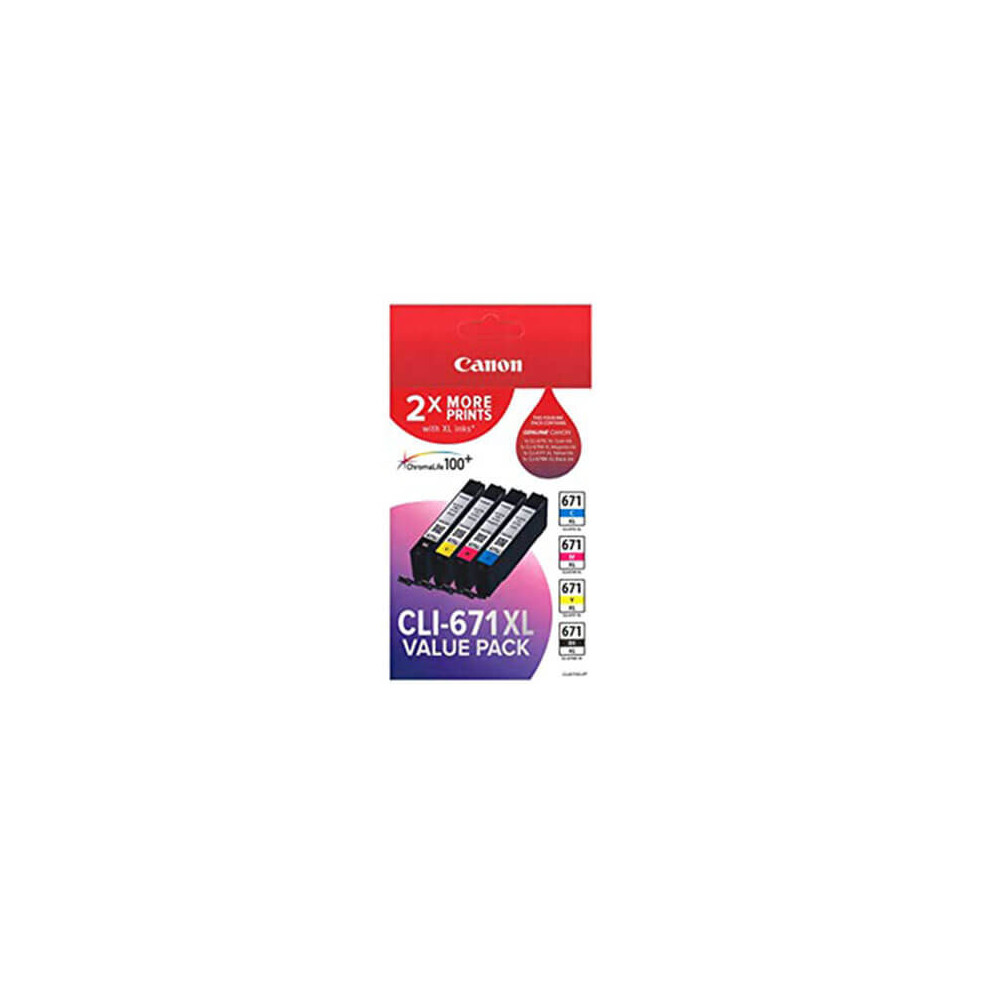 Canon Inkjet Cartridge CLI671XL (Value Pack)