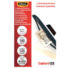 (125 Micron) Fellowes Laminating Pouches 100pk (54x86mm)