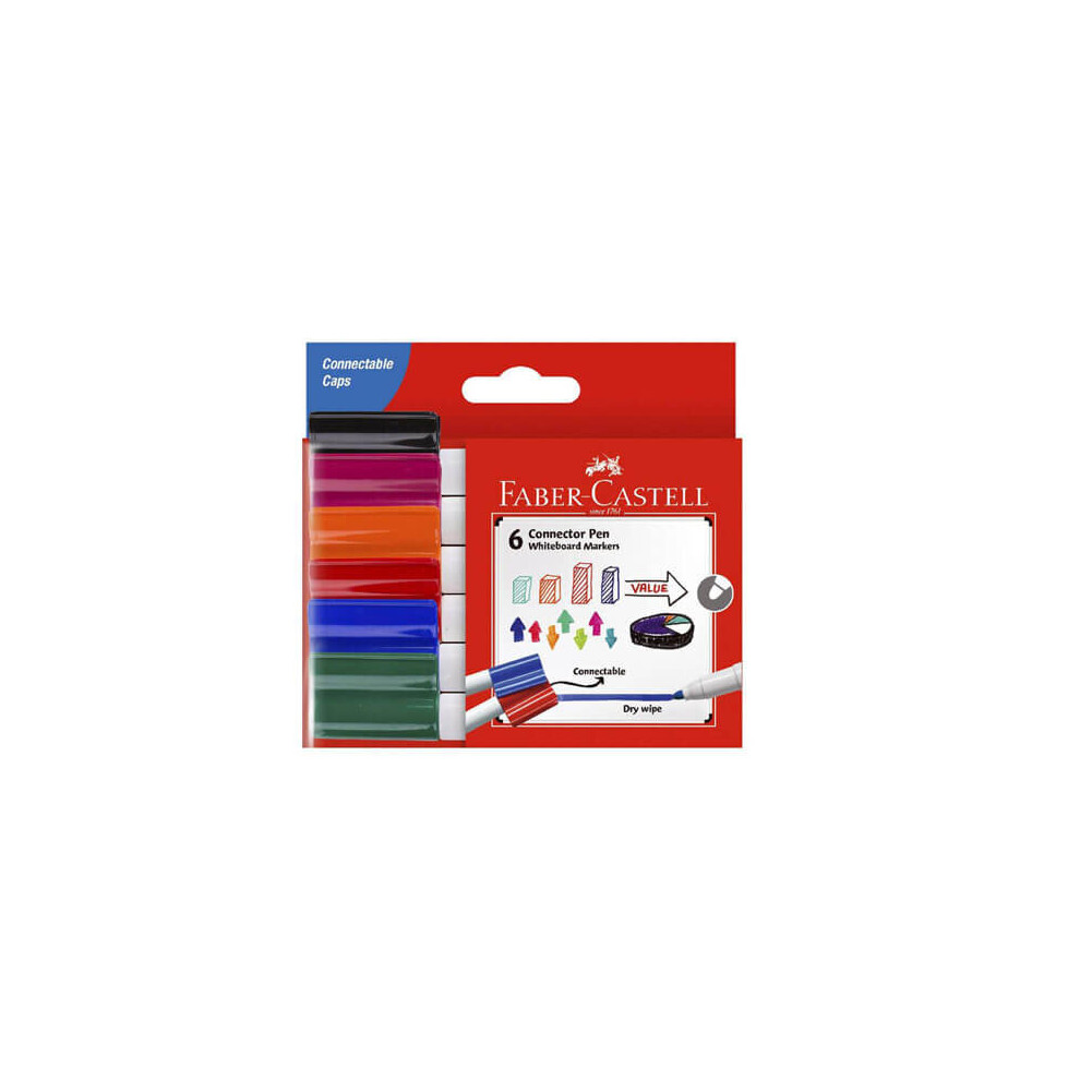 Faber-Castell (6Pk) Connector Whiteboard Markers