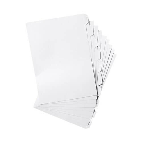 Marbig Unpunched Dividers A4 (White) (10 Tab) 2