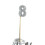 Alpen Glitter Long Stick Candle (Silver) (8) 1