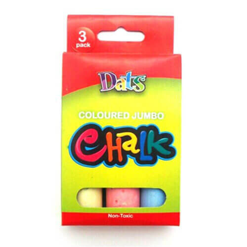(Coloured) Dats Non-toxic Jumbo Chalk (3pk)