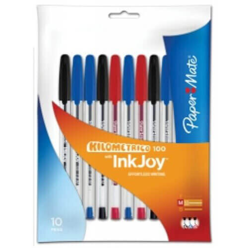 Paper Mate (Assorted) Paper Mate InkJoy Ballpoint Pen Medium 1.0mm 10pk