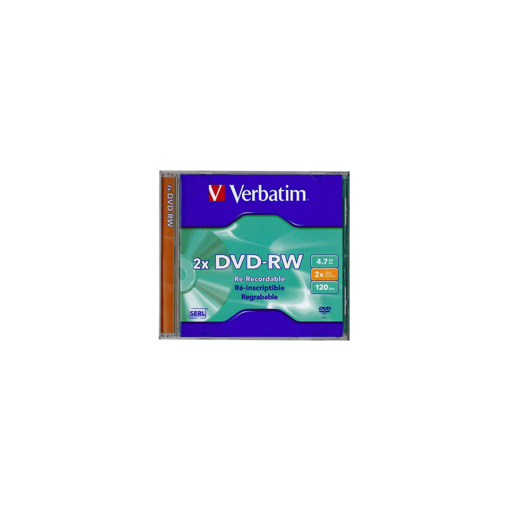 Verbatim Datalifeplus Serl Disc With Case 4.7Gb (2X Dvd-Rw)