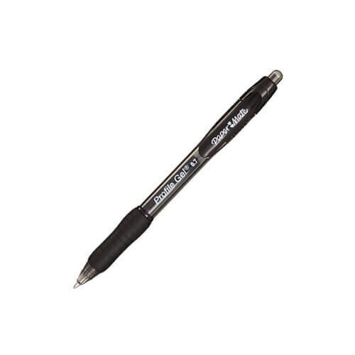 Paper Mate (Black) Paper Mate Profile Gel Retractable Pen 0.7mm (2pk) 2
