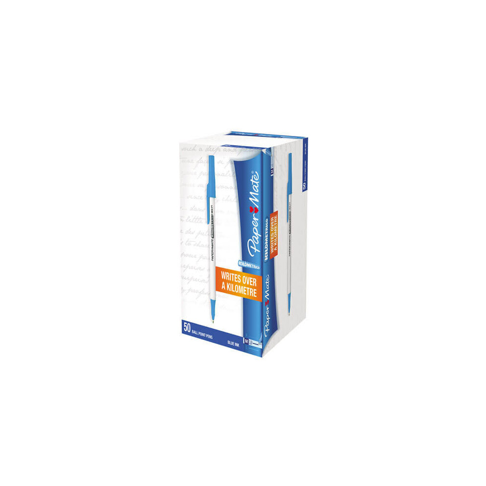 (50/box) Paper Mate Kilometrico Ballpoint Pen (Medium Blue)