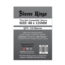Mangas Compatibles Sleeve Kings Tiny Epic (88x125mm) - Paquete de 110, 60 Micrones