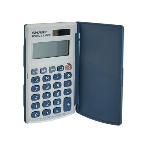 Sharp Sharp 8 Digit Dual Power Calculator (Hard Cover)