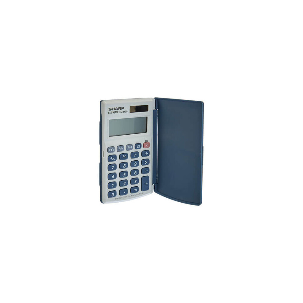 Sharp 8 Digit Dual Power Calculator (Hard Cover)