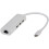 3 Port USB Type C USB 3.0 Hub with Ethernet Adaptor 1