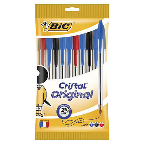 BIC (Medium, Assorted) BiC Cristal Original Ballpoint Pen (10pk) 2