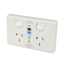 Powertech Powertech RCD Protected Double GPO Mains Socket 10A