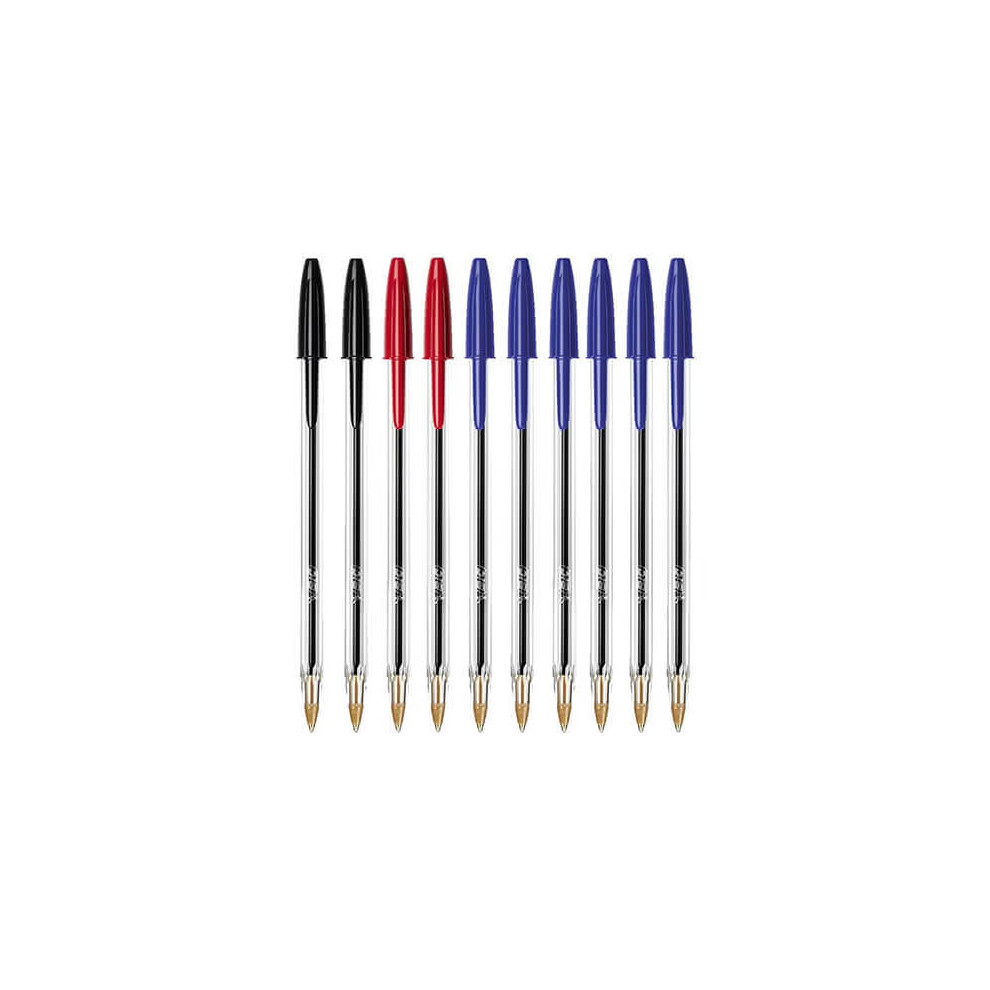 Bic (Medium, Assorted) Cristal Original Ballpoint Pen (10Pk)
