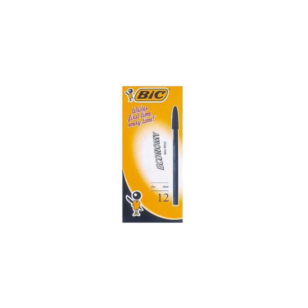 (Black) BiC Economy Medium Ballpoint Pen (12/box)