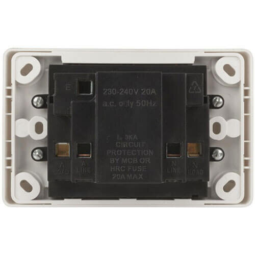 Powertech Powertech RCD Protected Double GPO Mains Socket 10A 1