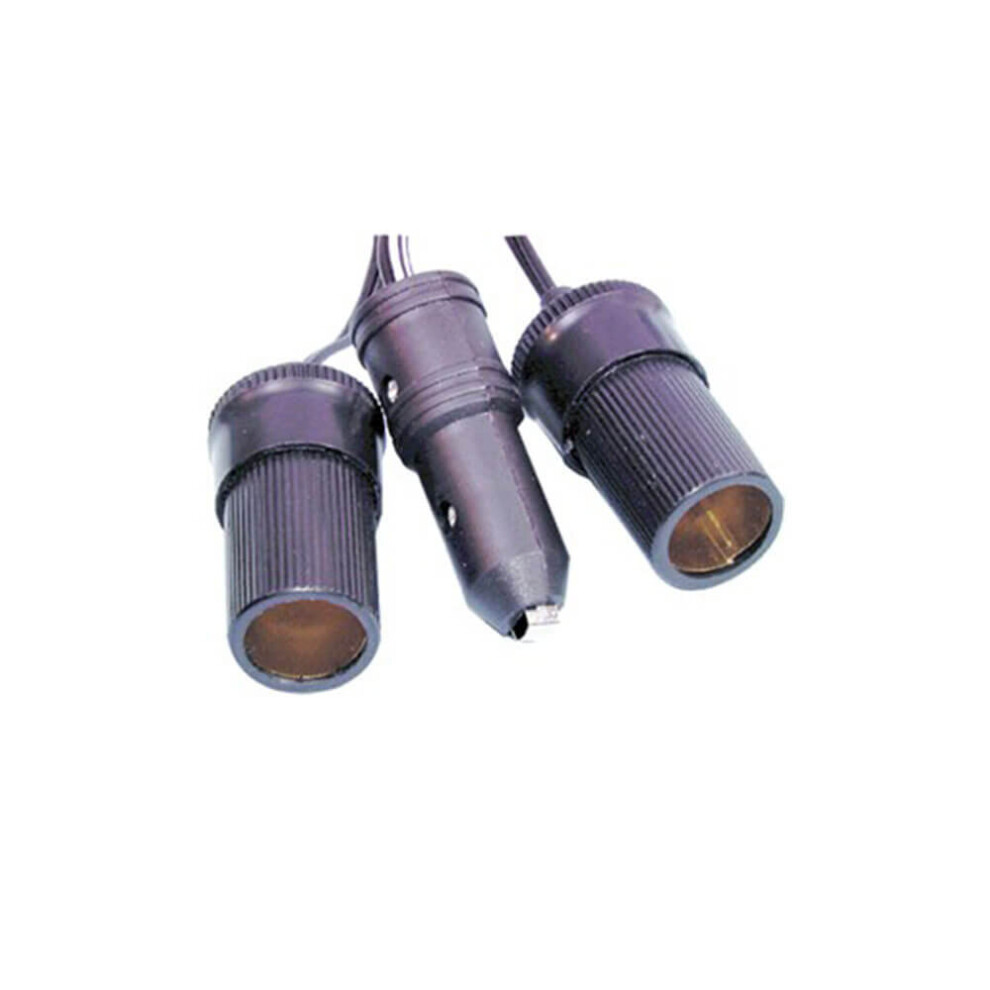 Jaycar Cigarette Lighter Double Socket Adaptor 150Mm 9319236024324