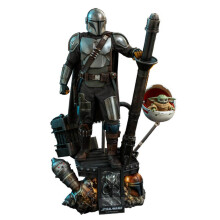 Figuur Hot Toys QS017 - Star Wars : The Mandalorian - The Mandalorian & The Child Deluxe Version