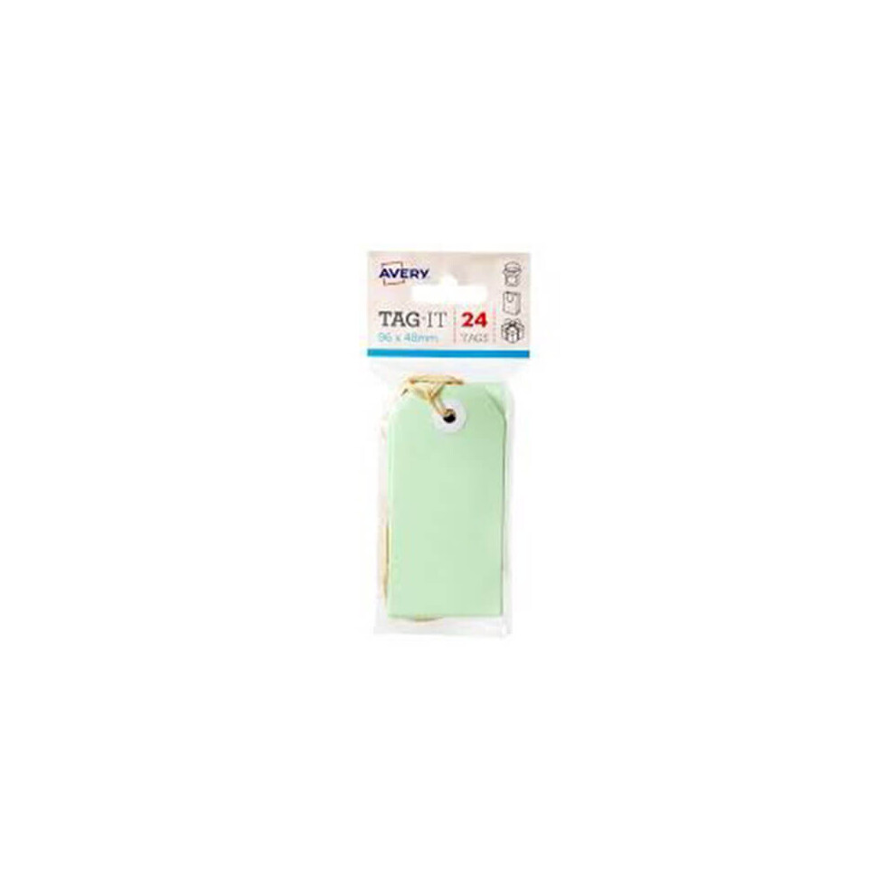 Photos - Other Office Equipment (Green) Avery Tags with String 24pk (96x48mm)