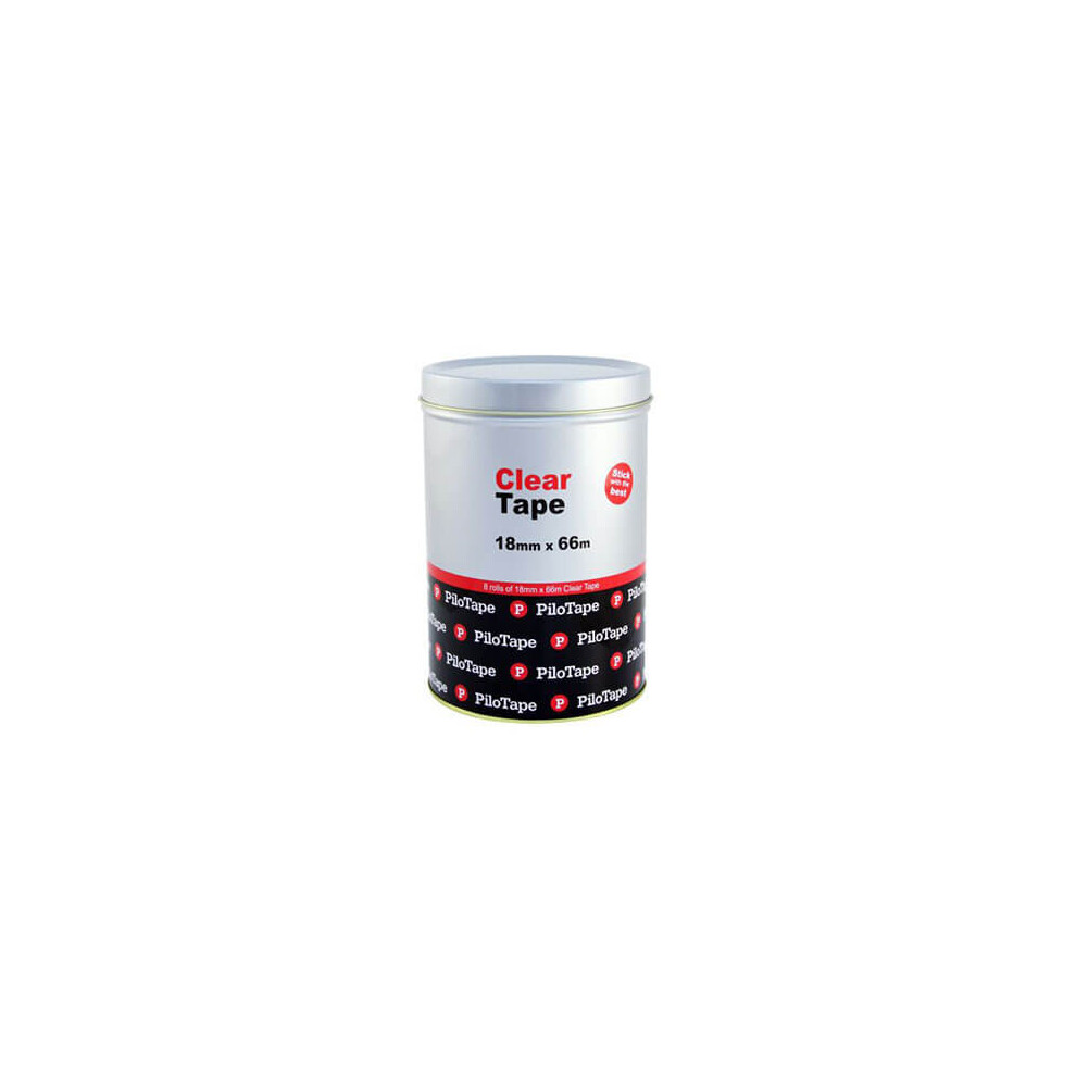 (18mmx66m) Pilotape Clear Tape (8 rollspk)