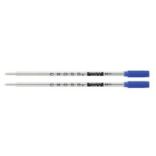 (Blue) Cross Ballpoint Pen Medium Refill 2 Pack