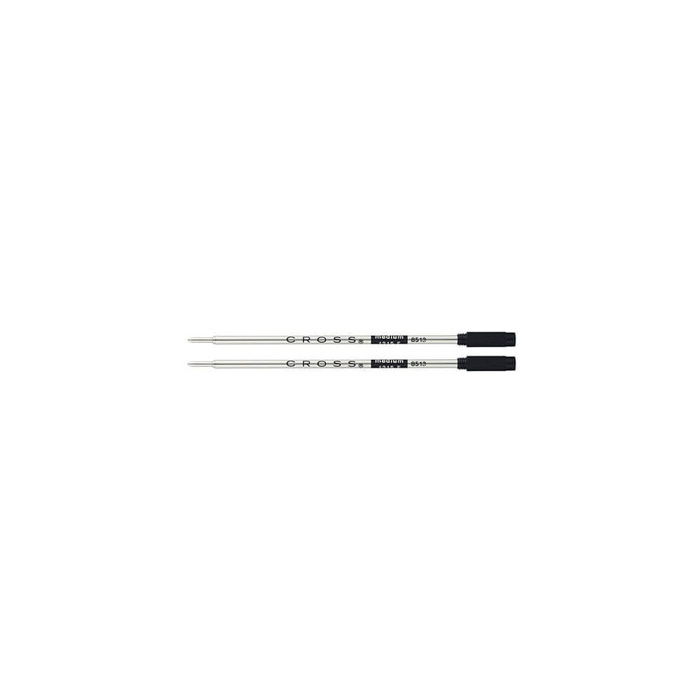 Cross (Black) Ballpoint Pen Medium Refill 2 Pack Black