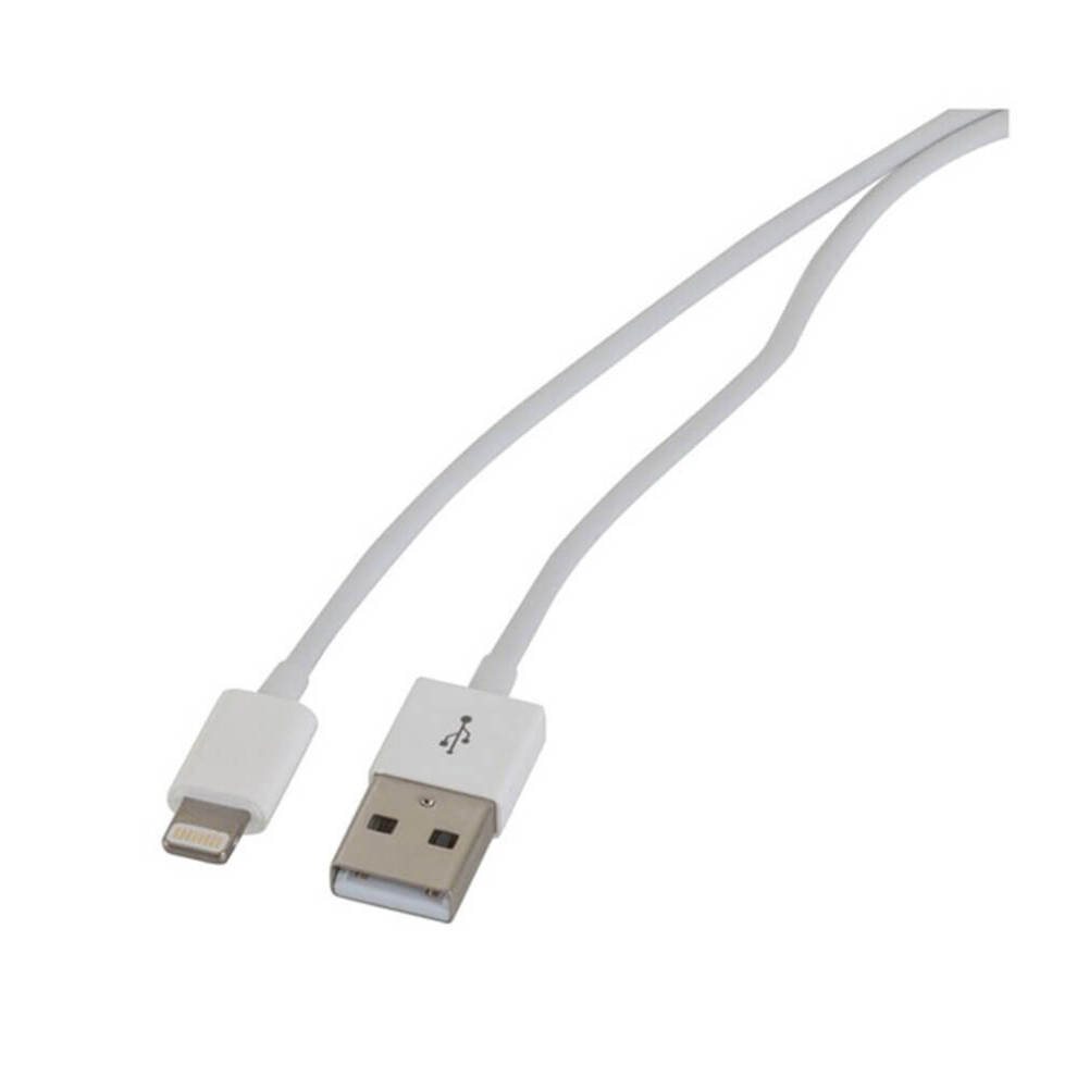 Jaycar Usb Type-A Plug To Lightning Mfi Cable 1M White 9319236991985