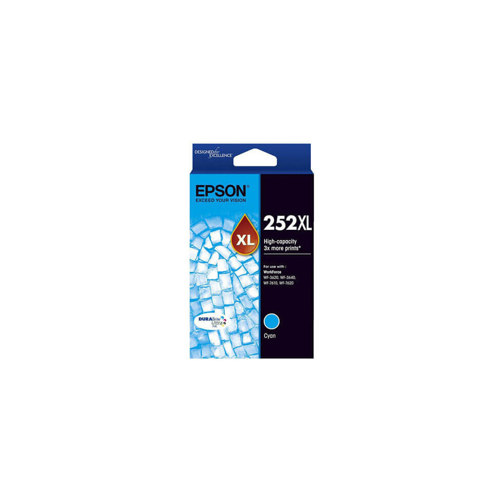 (Cyan) Epson High-capacity Inkjet Cartridge 252XL