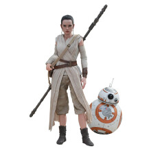 Figuur Hot Toys MMS337 - Star Wars : The Force Awakens - Rey And BB-8