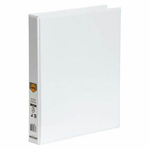 (White) Marbig 4 D-ring Clearview Insert Binder 25mm (A4)